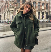 Clothing Fur Coat Winter Coats WomenHigh-end Personality Loose Wool Coat
